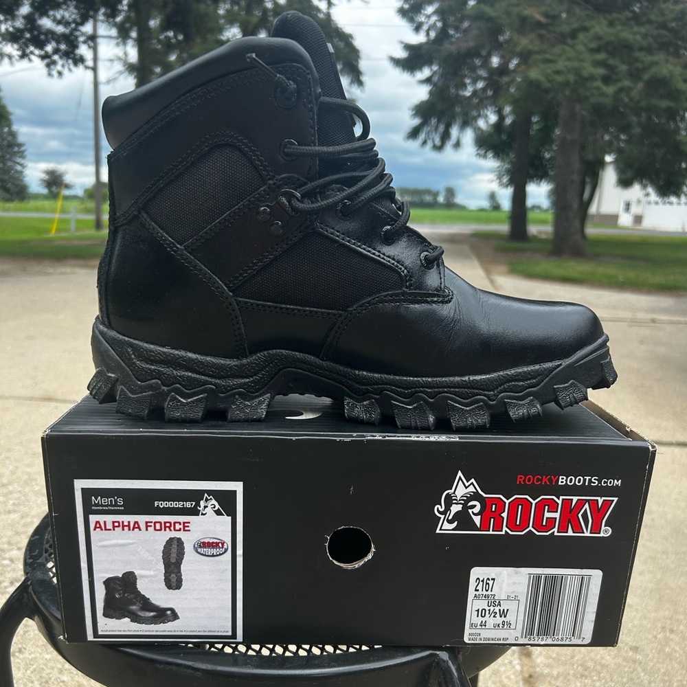 Rocky Black Tactical Boots High-Top Durable